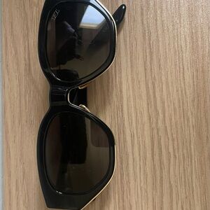 Black Sunglasses with Gold Accents